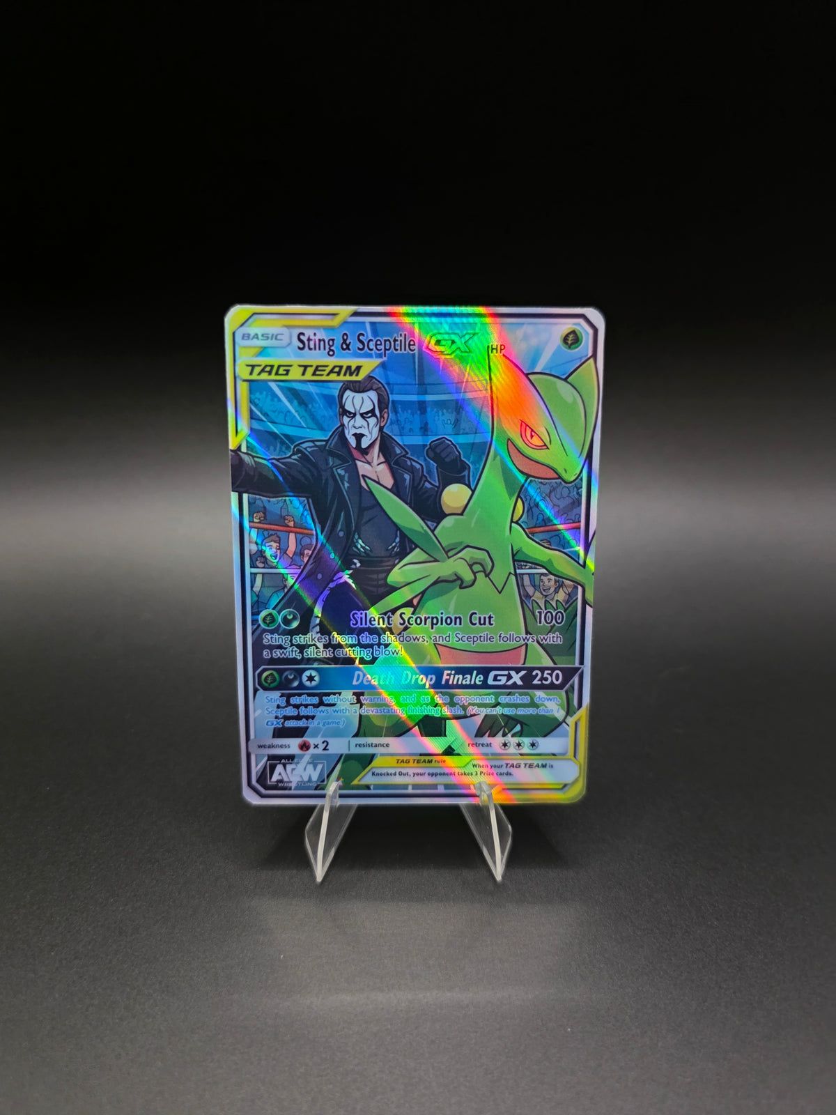 Sting & Sceptile GX 2026 Pokémon AEW Holo [Custom ACEO Art Card]