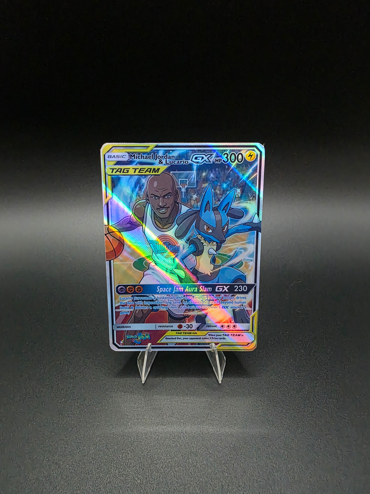 Michael Jordan & Lucario GX 2026 Pokémon Space Jam Holo [ACEO]