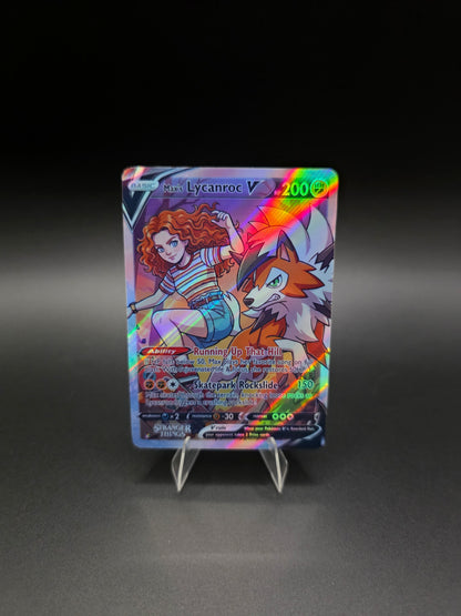Max's Lycanroc V 2026 Pokémon Stranger Things Holo [Custom ACEO Art Card]