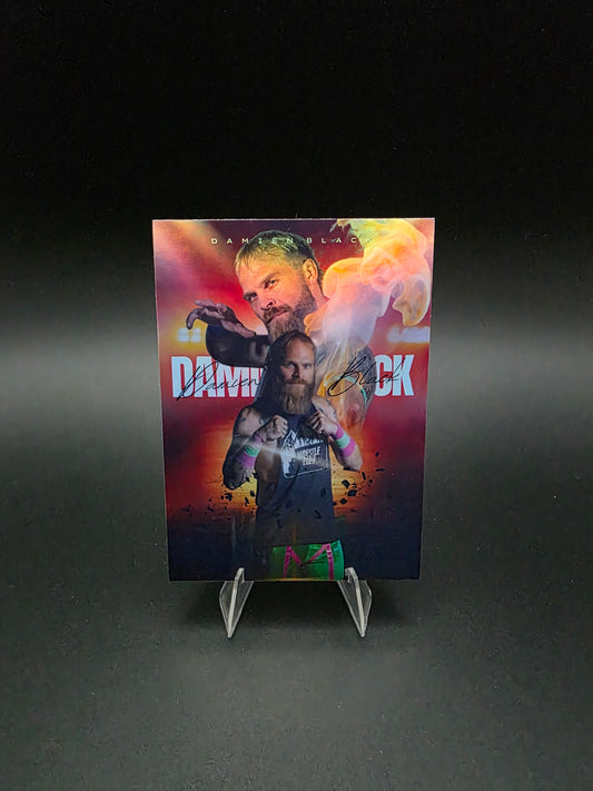 Damien Black #9 (2025) eXcess Idaho Wrestle Club Holo [Custom ACEO Art Card]