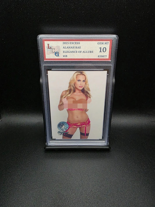 Alanah Rae #1B (2025) eXcess Elegance of Allure - Graded 10 [Custom ACEO Art] GEM-MT