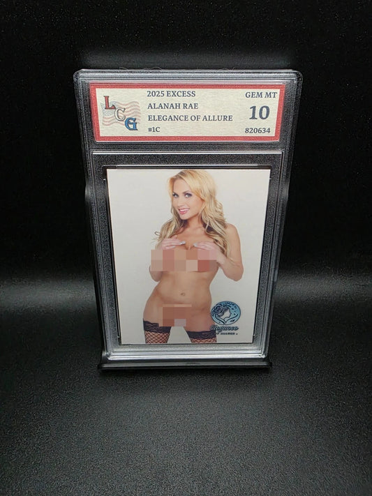 Alanah Rae #1C (2025) eXcess Elegance of Allure - Graded 10 [Custom ACEO Art] GEM-MT