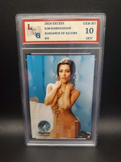 Kim Kardashian #11 (2024) eXcess Elegance of Allure - Graded 10 [Custom ACEO Art] GEM-MT (Copy)