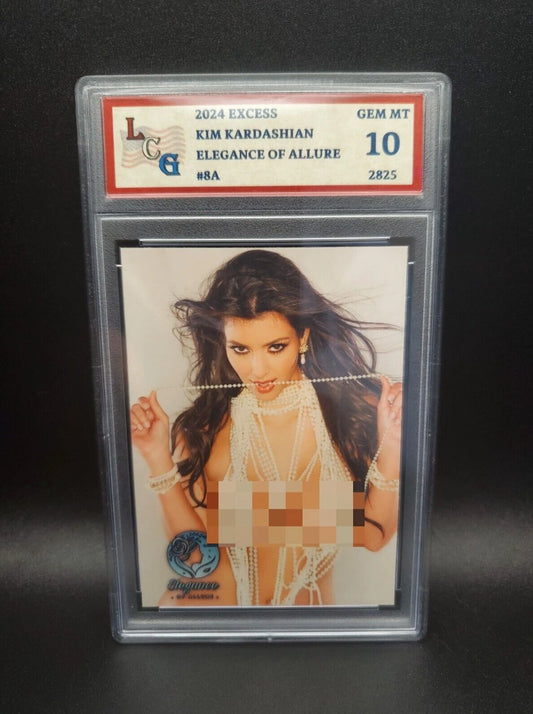 Kim Kardashian #8A (2024) eXcess Elegance of Allure - Graded 10 [Custom ACEO Art] GEM-MT