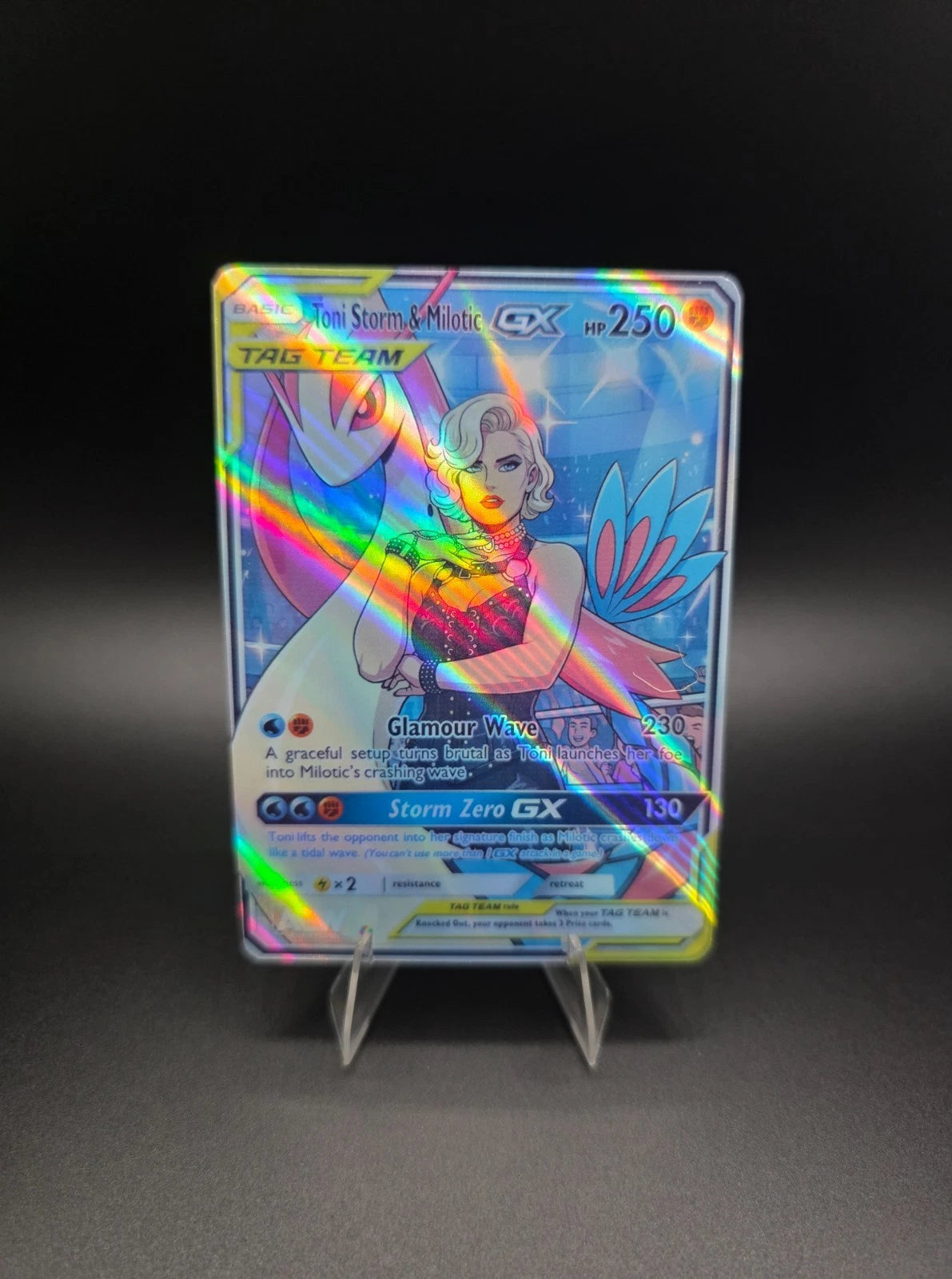 Toni Storm & Milotic GX 2025 Pokémon AEW Holo [Custom ACEO Art Card]