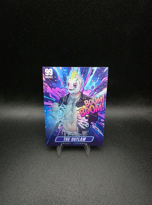"The Outlaw" Rusty Livings (2025) eXcess Boom! Boom! - Holo [Custom ACEO Art Card]