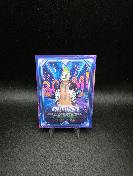 "The Outlaw" Rusty Livings (2025) eXcess Boom! Boom! - Holo [Custom ACEO Art Card]